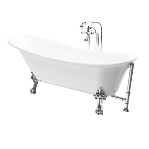 ALL-IN-ONE CLAWFOOT FREESTANDING TUB KIT