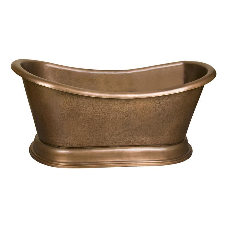 DOUBLE SLIPPER COPPER FREESTANDING TUB