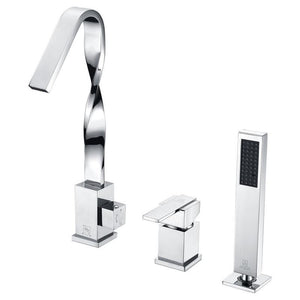 SINGLE-HANDLE DECK-MOUNT ROMAN TUB FAUCET